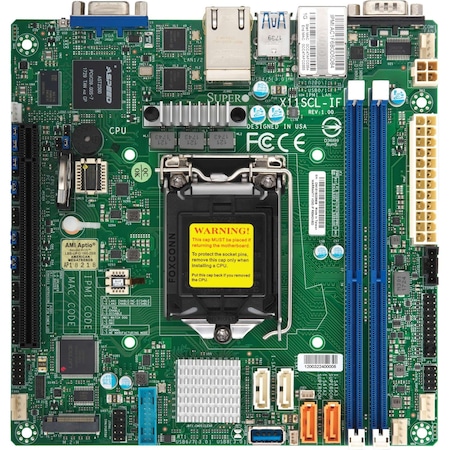 Supermicro X11Scl-If, Skt Lga1151, 2X Ddr4-2666Mhz Ecc Udimm, C242 Pch MBD-X11SCL-IF-O